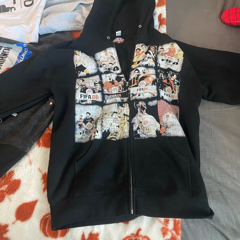Kids Black Graphic Hoodie